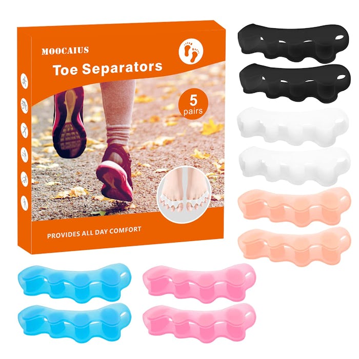 moocaius Soft Gel Toe Spacers (5 Pairs) 