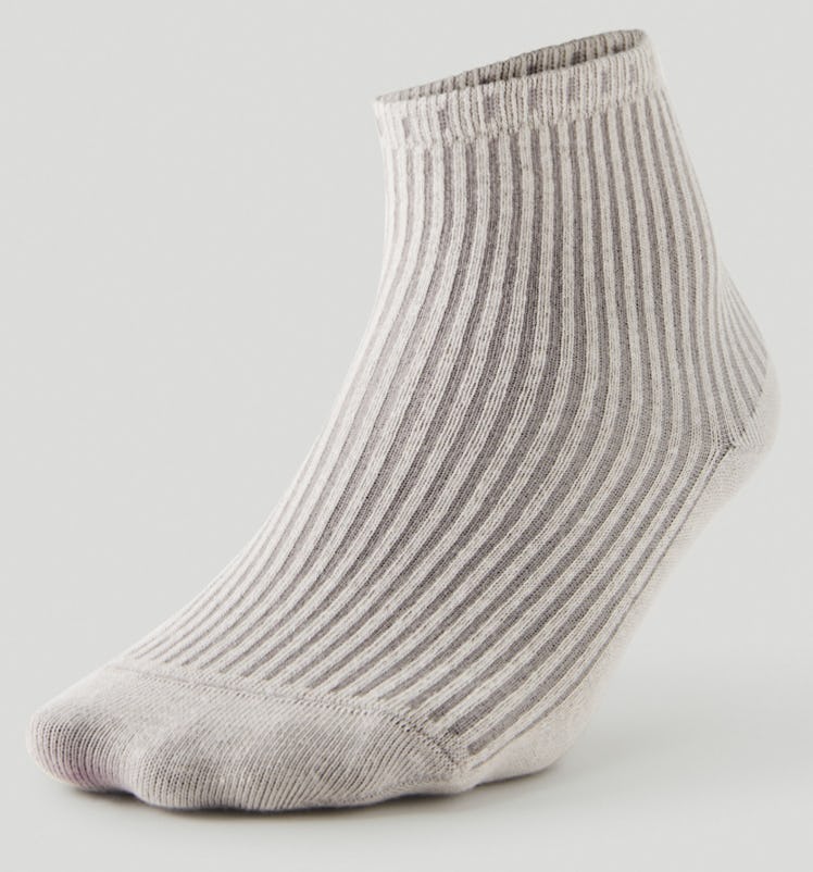 Fine Cashmere Ankle Sock Ribbed 