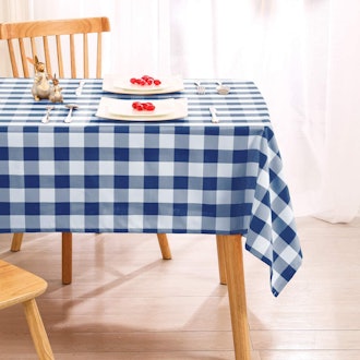 Hiasan Wrinkle-Resistant Checkered Tablecloth
