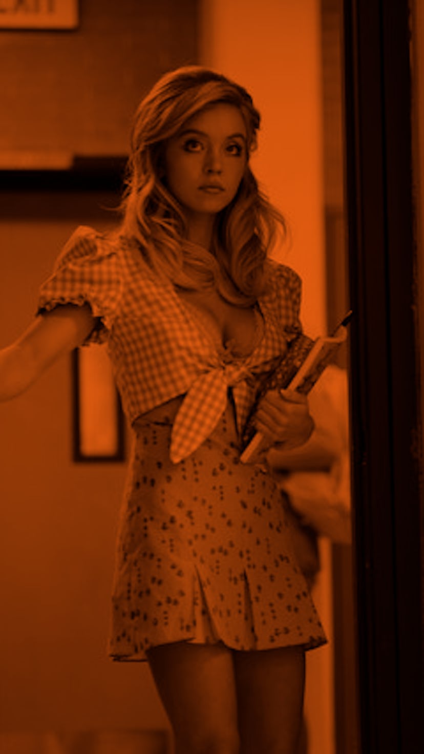 Sydney Sweeney who plays Cassie Howard in Euphoria in her Alice in Wonderland outfit