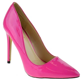 Anne Michelle Hibiscus Pointed Toe Pumps