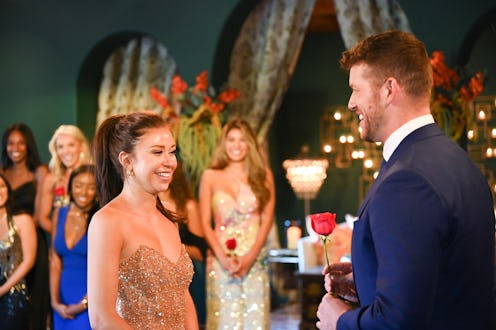 Gabby Windey accepting a rose from Clayton Echard on 'The Bachelor'