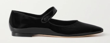 Galaxina Patent-Leather Mary Jane Ballet Flats