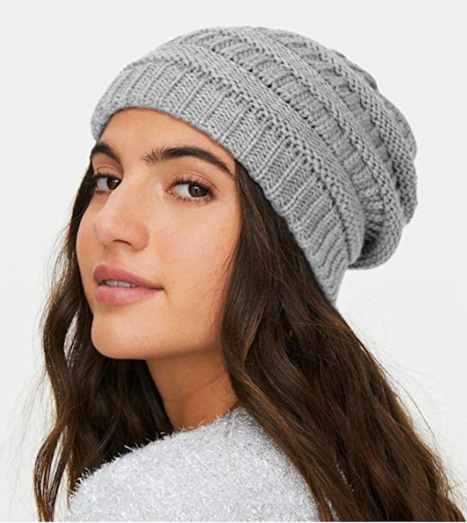 Lvaiz Satin Lined Cable Knit Beanie