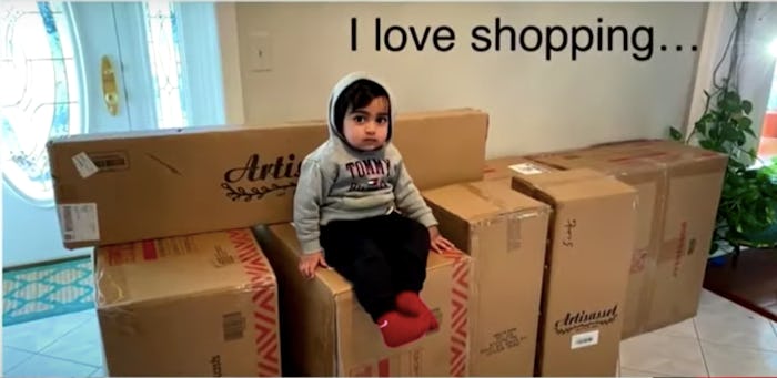 A toddler went on a shopping spree on mom's phone.