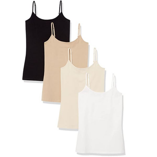 Amazon Essentials Slim-Fit Camisole (4-Pack)