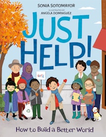 The English-language cover of Just Help! by Sonia Sotomayor