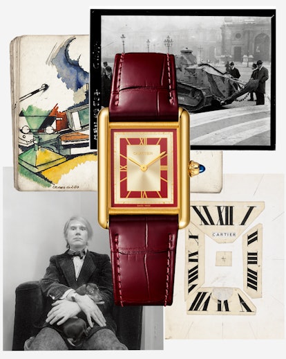 Cartier Tank watch.