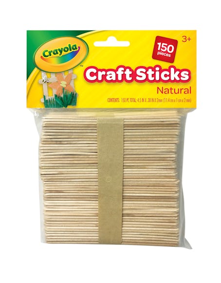 Crayola Natural Craft Sticks, 150 CT