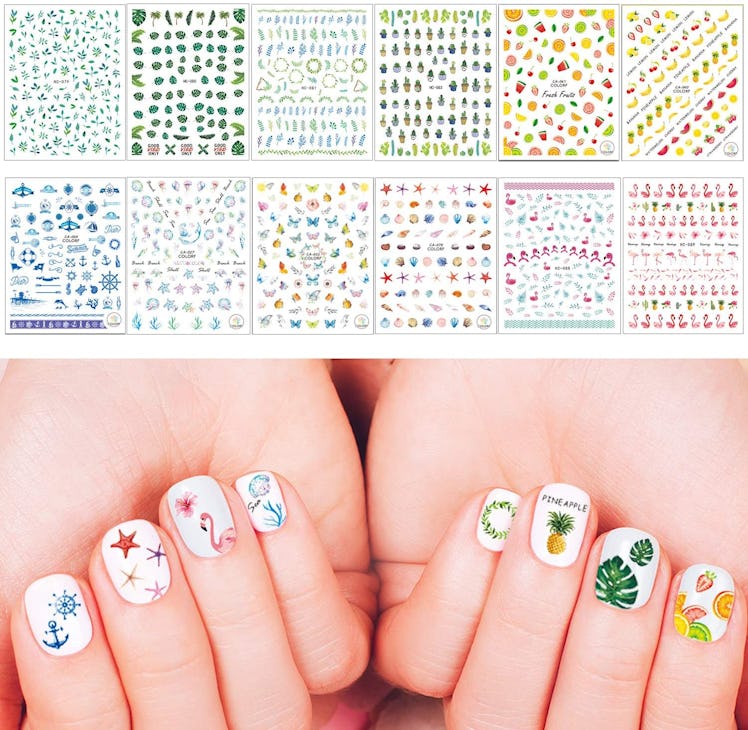 Whaline Mixed Nail Art Stickers (12 Sheets)