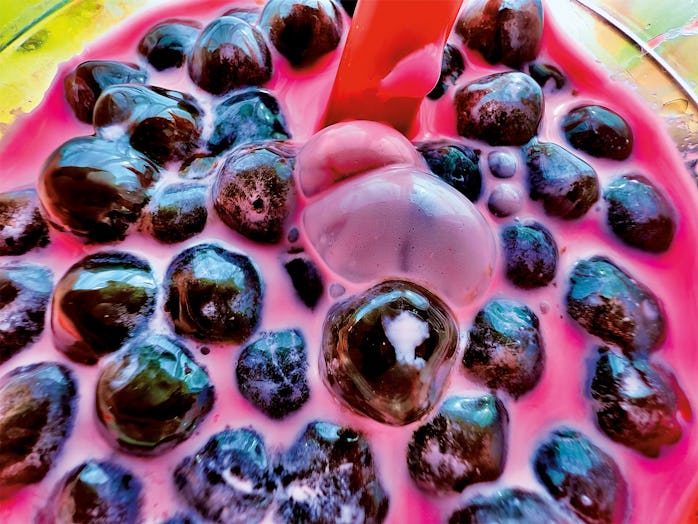 A shot of boba with iPhone 13 Pro's macro mode.