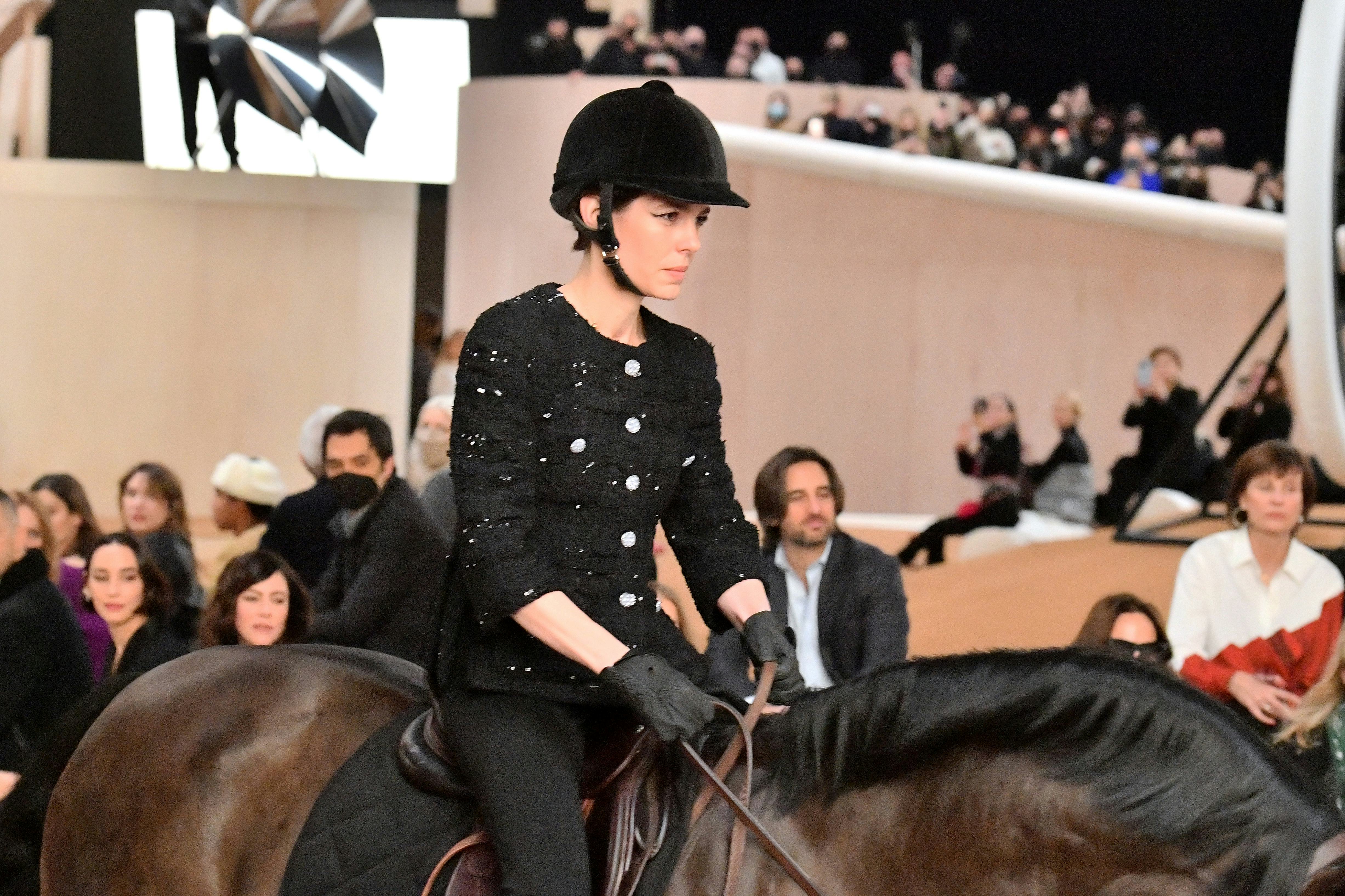 Charlotte Casiraghi Opened Chanel Couture Spring 2022 Atop a Horse