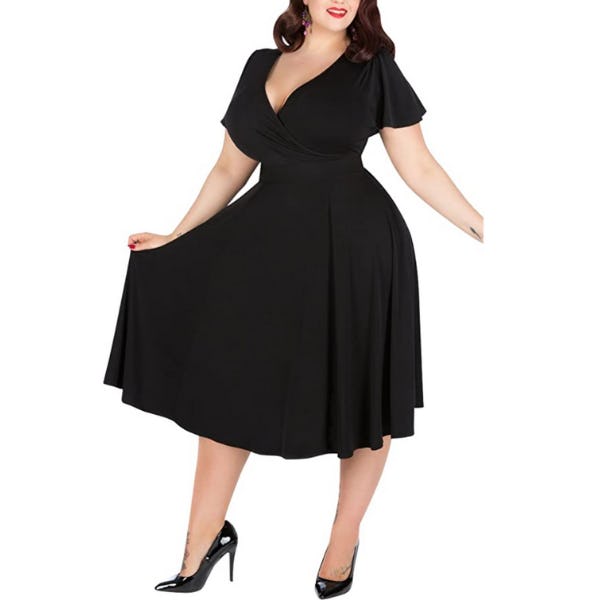 Nemidor V-Neckline Midi Dress