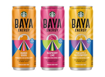 Here's what to know about Starbucks' new BAYA Energy drink, including its price, flavor options, and...