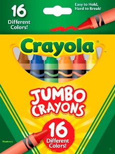 Crayola Jumbo Crayons, Assorted Colors, Set of 16
