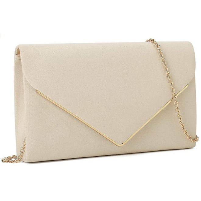 Charming Tailor Faux Suede Clutch Bag