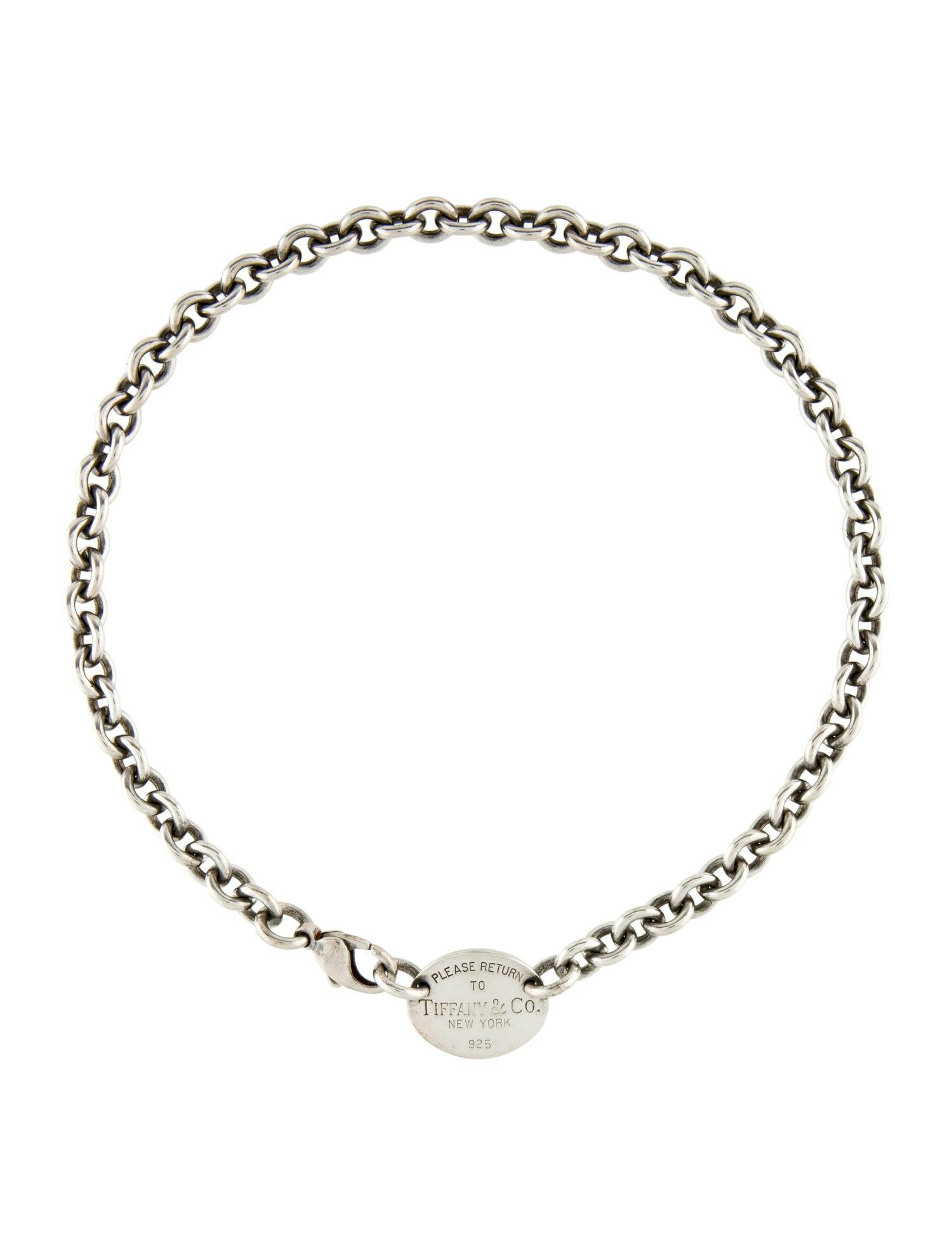 Tiffany &amp; Co. Oval Tag Return to Tiffany Choker Necklace