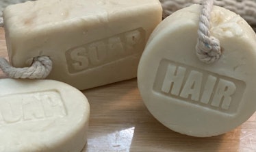 This soap bar is part of the Etsy and Airbnb "Art of Hosting" collection. 