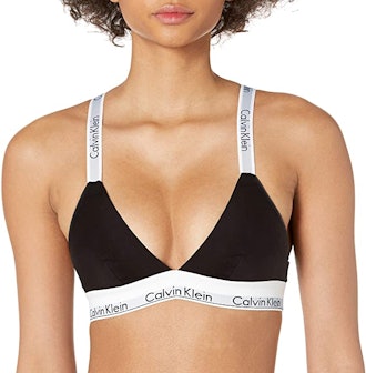 Calvin Klein Cotton Unlined Triangle Crossback Bralette
