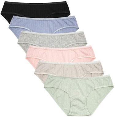 Knitlord Cotton Stretch Bikini Panties (6-Pack)