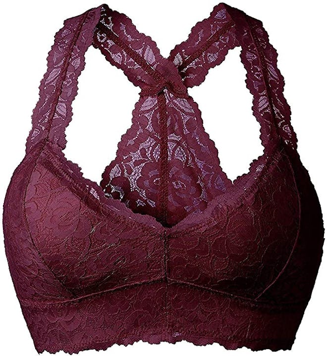 YIANNA Floral Lace Padded Bra