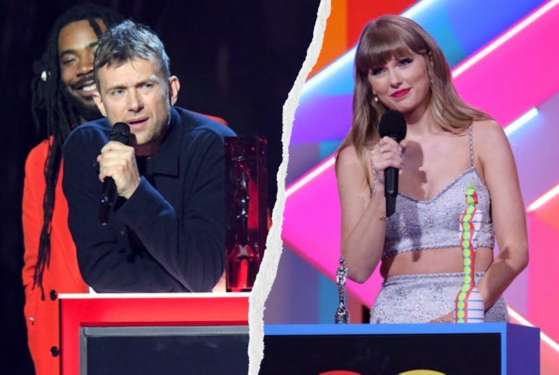 Taylor Swift Responded To Blur's Damon Albarn Claiming She Doesn't Write Her Songs. Photos via JMEnt...