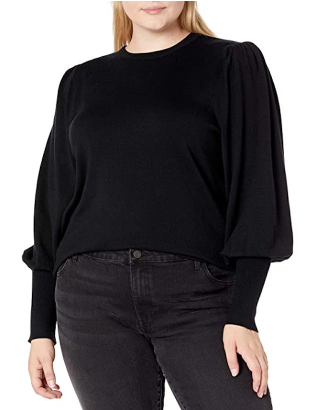 The Drop Vivienne Balloon-Sleeve Sweater