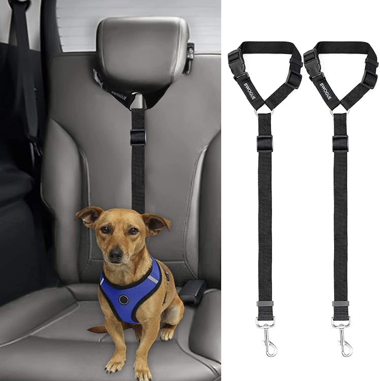 BWOGUE Pet Safety Seat Belt Strap (2 Packs) 