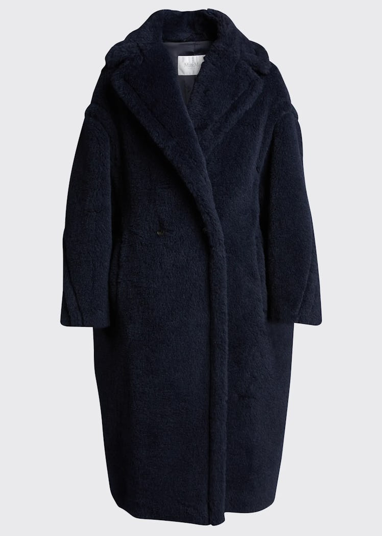 Max Mara navy teddy coat.