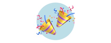 celebration emoji because the baby is here!