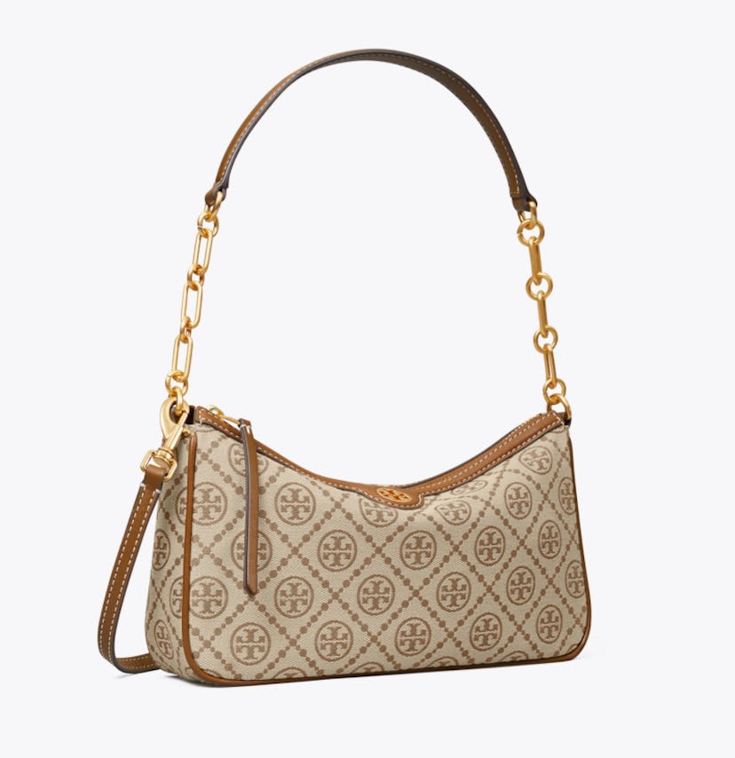 T MONOGRAM JACQUARD STUDIO BAG