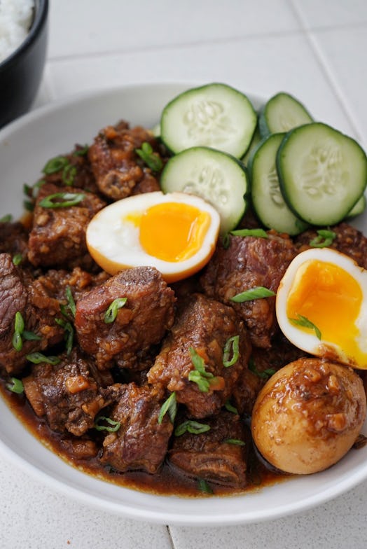 Thit Kho Trung, also known as Vietnamese caramelized pork with eggs, is a popular Lunar New Year rec...