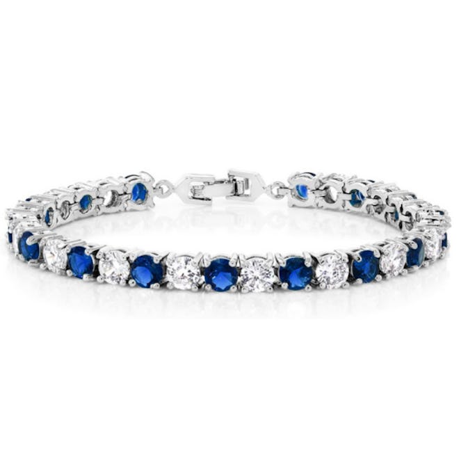 Gem Stone King Multi-Color Cubic Zirconia Tennis Bracelet