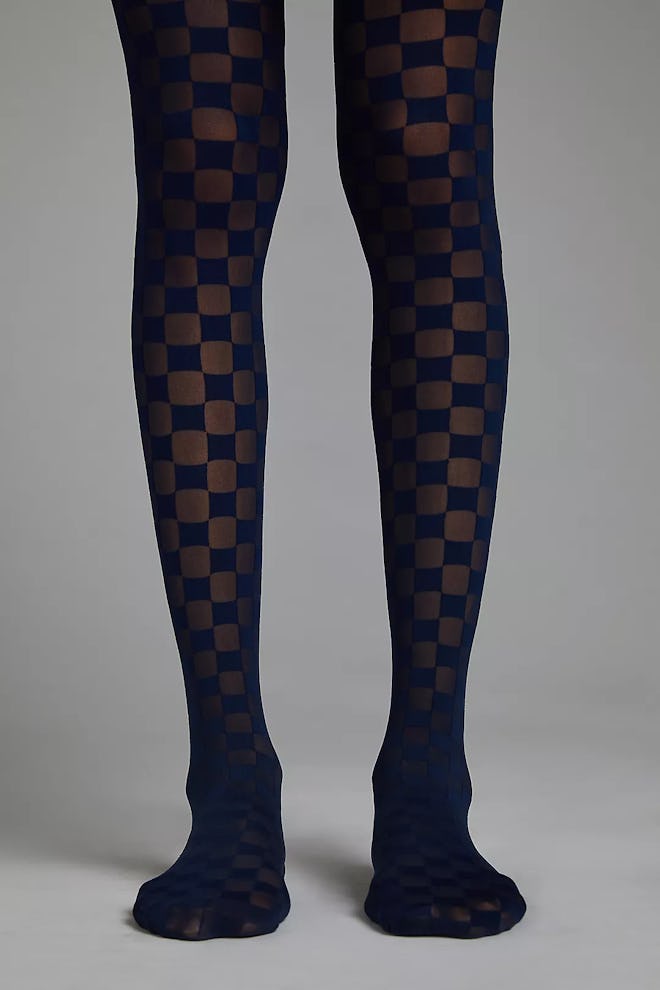 Checkered Tights Anthropologie