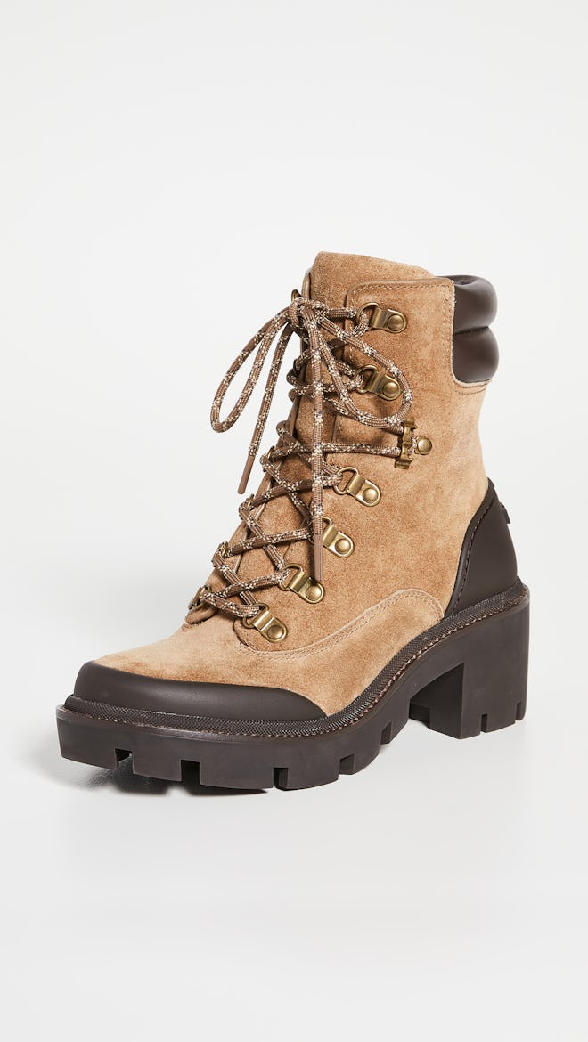 Tory Burch Lug Sole Hiker Ankle Boots