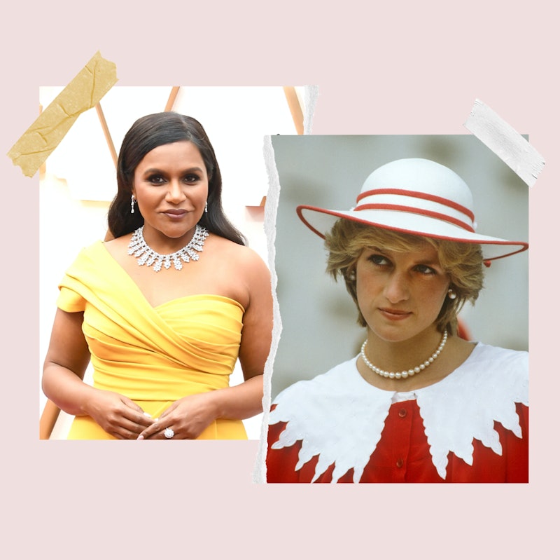 Mindy Kaling and Princess Diana, two Cancer zodiac sign celebrities with quotes about being a Cancer...