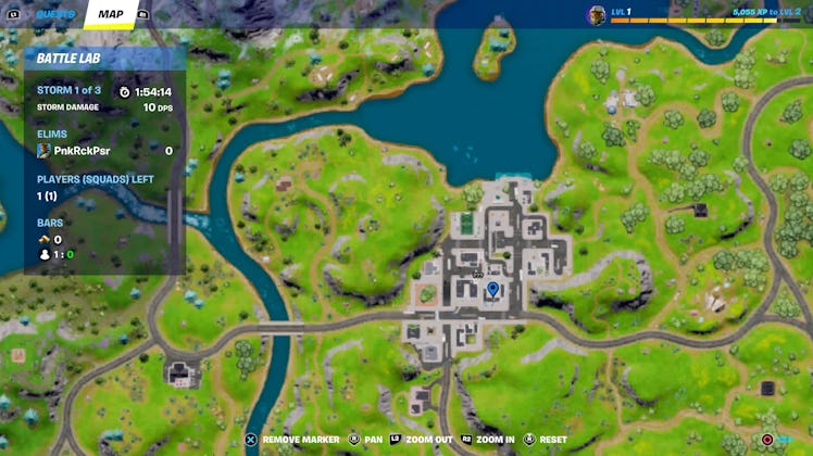 fortnite pizza party location map