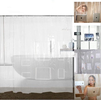 Yanxi Home Decor 12 Pocket Shower Curtain Liner