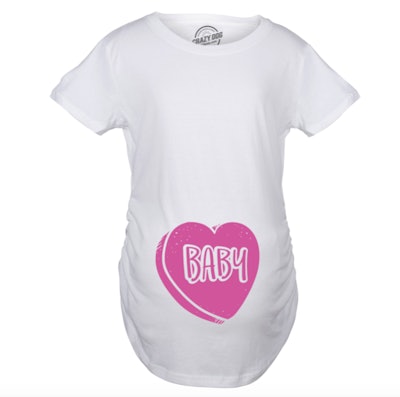 Candy Heart Shirt makes a great Valentine maternity shirt