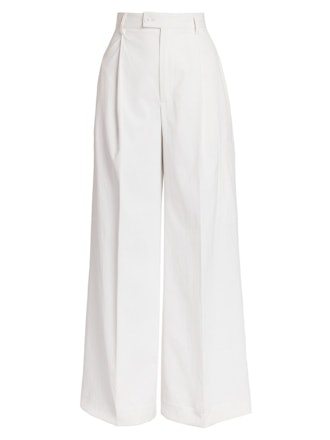 Plan C Tailored Wide-Leg Pleated Pants