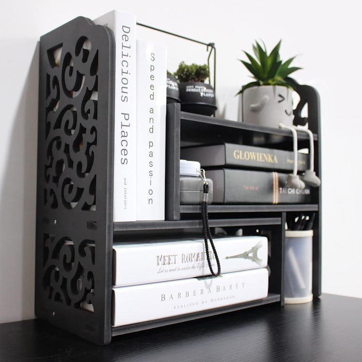 YGYQZ Small Desktop Bookshelf