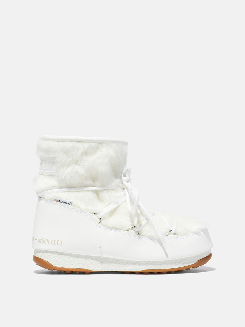 PROTECHT LOW MONACO WHITE FAUX-FUR BOOTS