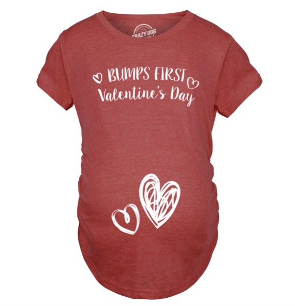 Valentine Day Pregnancy T-shirt Cupid Maternity Tee Shirt 