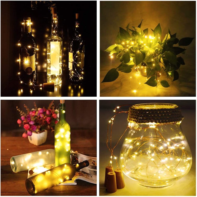 Aluan Wine Bottle Fairy Lights with Cork (10-pack)