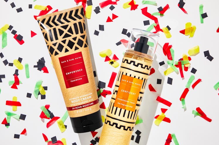 The Bath & Body Works Black History Month Collection includes body cream and fragrance mists. 
