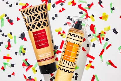 The Bath & Body Works Black History Month Collection includes body cream and fragrance mists. 