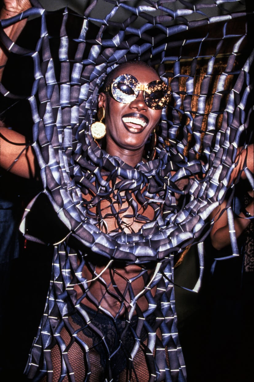 Grace Jones partying