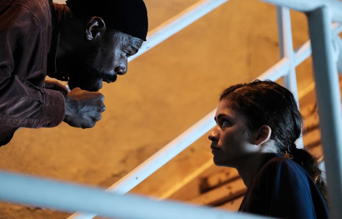 Colman Domingo and Zendaya filming a scene in Euphoria about Rue's drug use