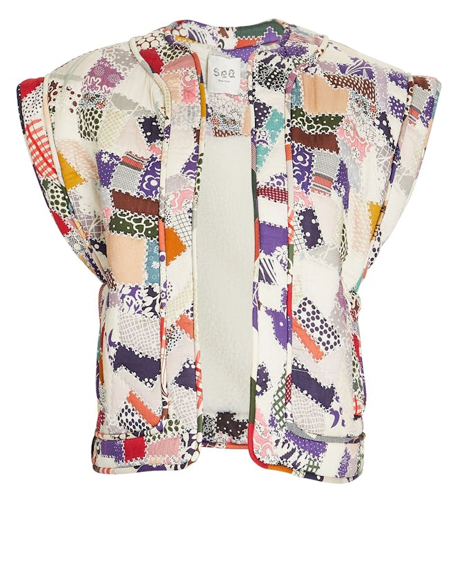 SEA Harlow Patchwork Quilted Vest 