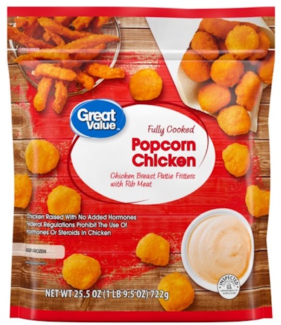 Great Value popcorn chicken is a Super Bowl appetizer from Walmart to make. 